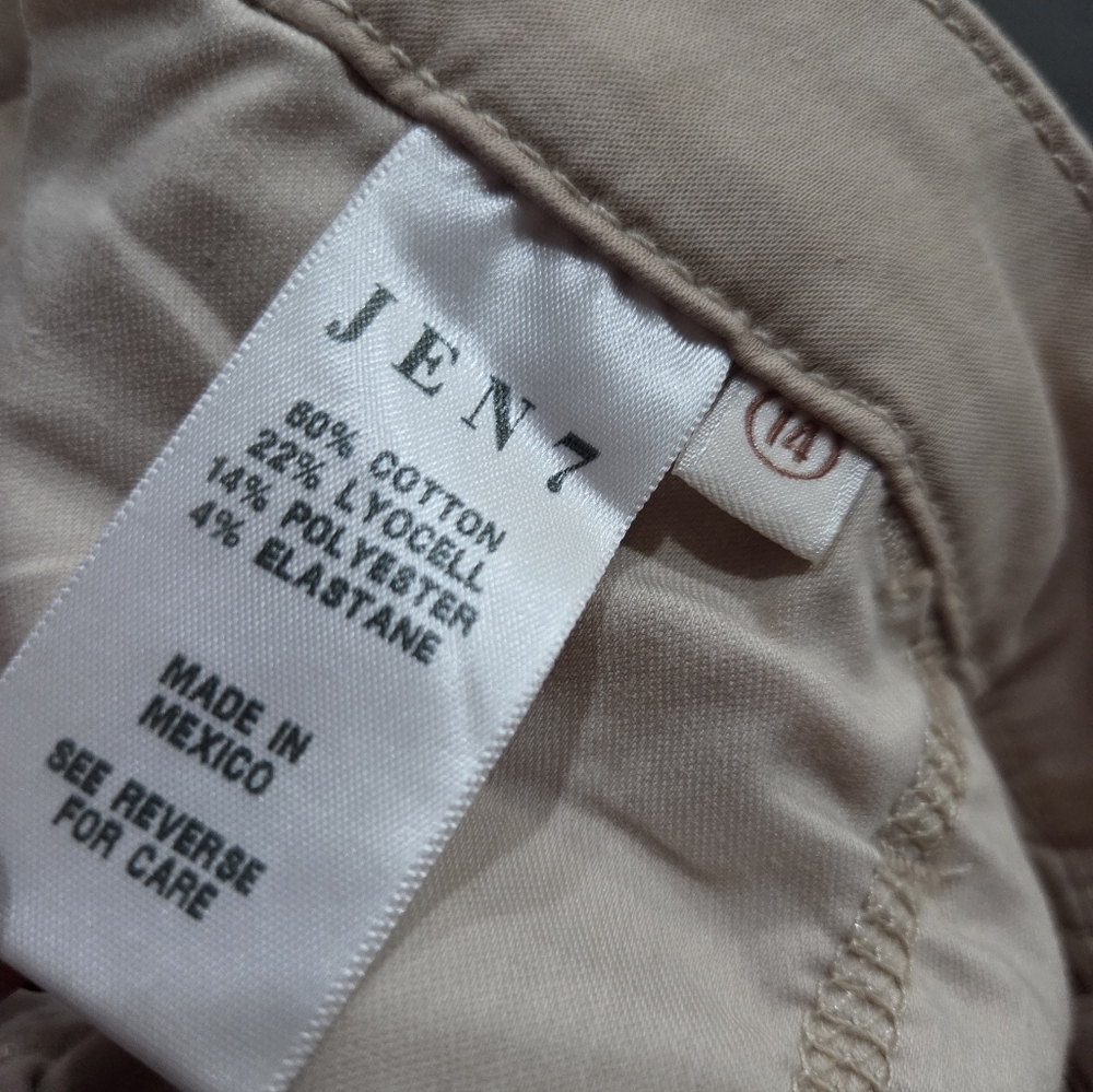 NWT Jen 7 By 7 For All Mankind Women's Tan Pants Sz.14 - Picture 6 of 9